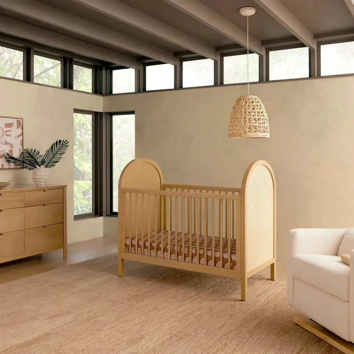 Bondi Cane 3-in-1 Crib + Bondi 6 Drawer Dresser