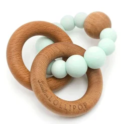 Bubble Silicone & Wood Teether