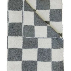 Checkered Plush Baby Blanket