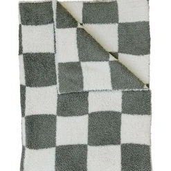 Checkered Plush Baby Blanket