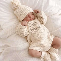 Chunky Knit Embroidered Romper