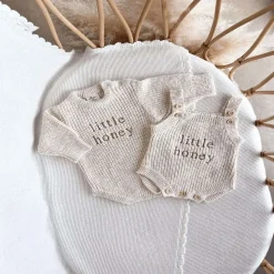 Chunky Knit Embroidered Romper