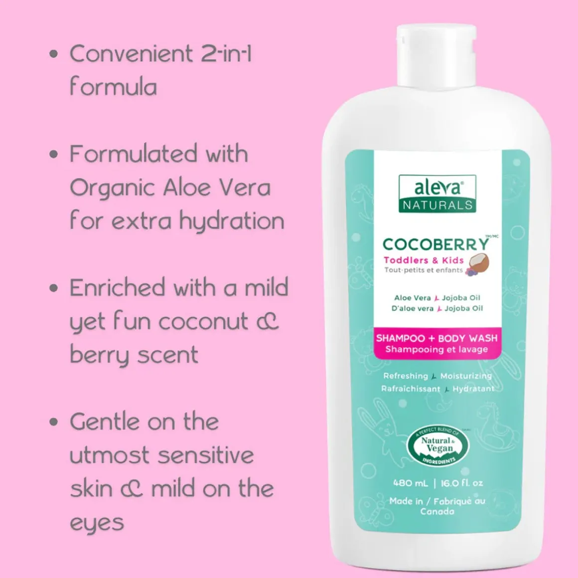 Cocoberry Toddler & Kids Shampoo & Body Wash (480 mL)