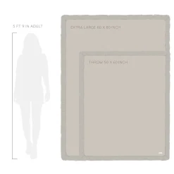 Double Ruched Faux Fur Throw