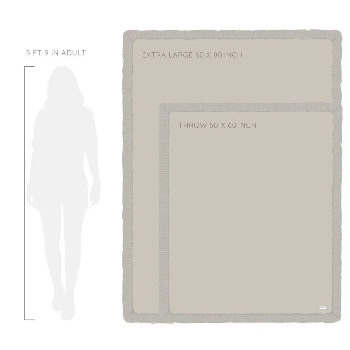 Double Ruched Faux Fur Throw