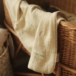 Embroidered Muslin Blanket