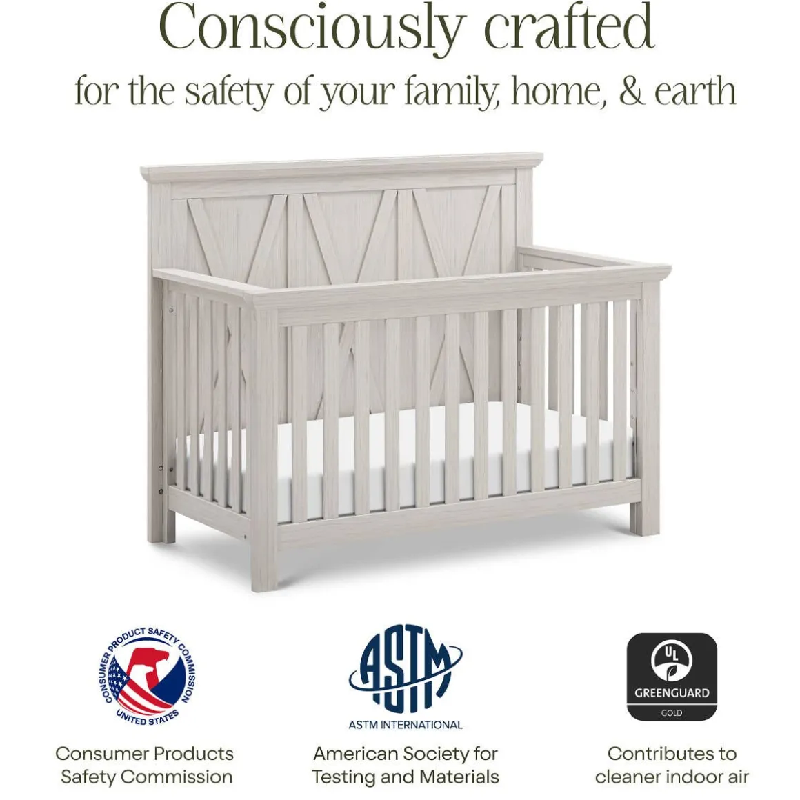Emory Farmhouse 4-in-1 Crib