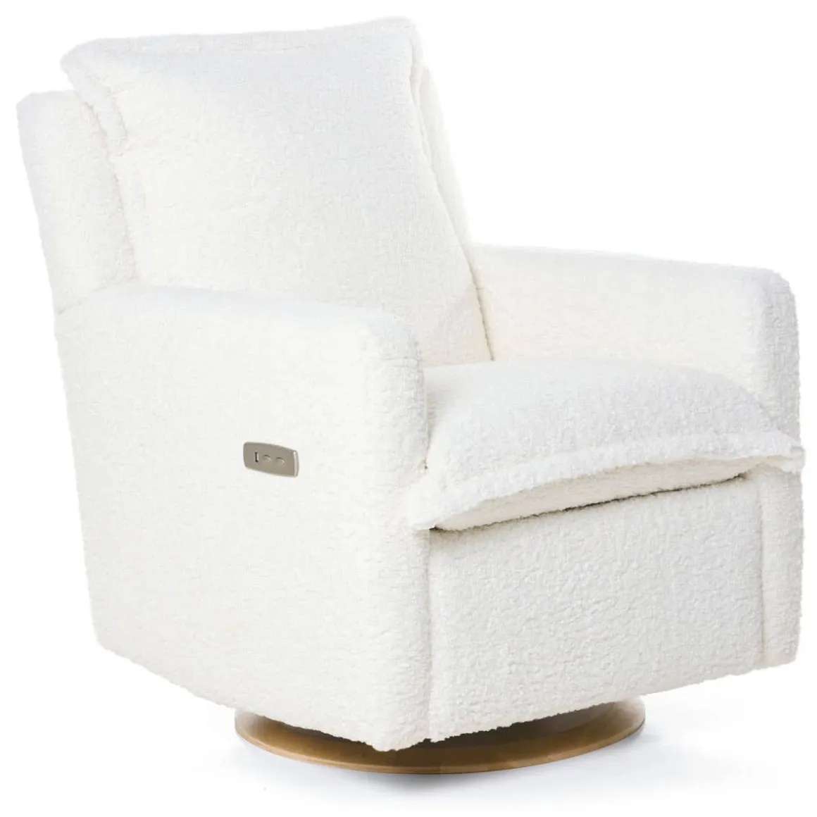 Flynn Swivel Glider with Power Recline Wood Base (Grade D)