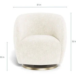Gem Swivel Glider - Faux Sheepskin