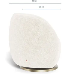 Gem Swivel Glider - Faux Sheepskin