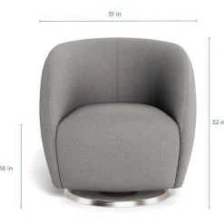 Gem Swivel Glider - Wool Fabric