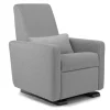 Grano Glider Recliner - Wool Fabric with Espresso Base