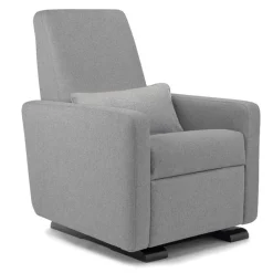 Grano Glider Recliner - Wool Fabric with Espresso Base