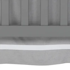 Grey Shirred Crib Skirt