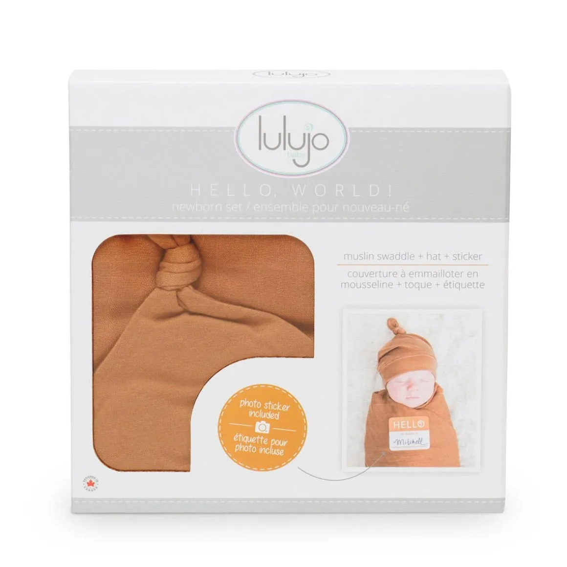 Hello World Blanket & Knotted Hat