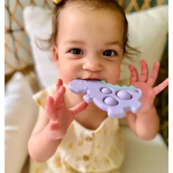 Itzy Pop Silicone Teether with Sensory Popper