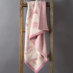 Knitted Fuzzy Blanket (My First Alphabet)