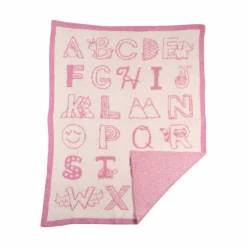 Knitted Fuzzy Blanket (My First Alphabet)
