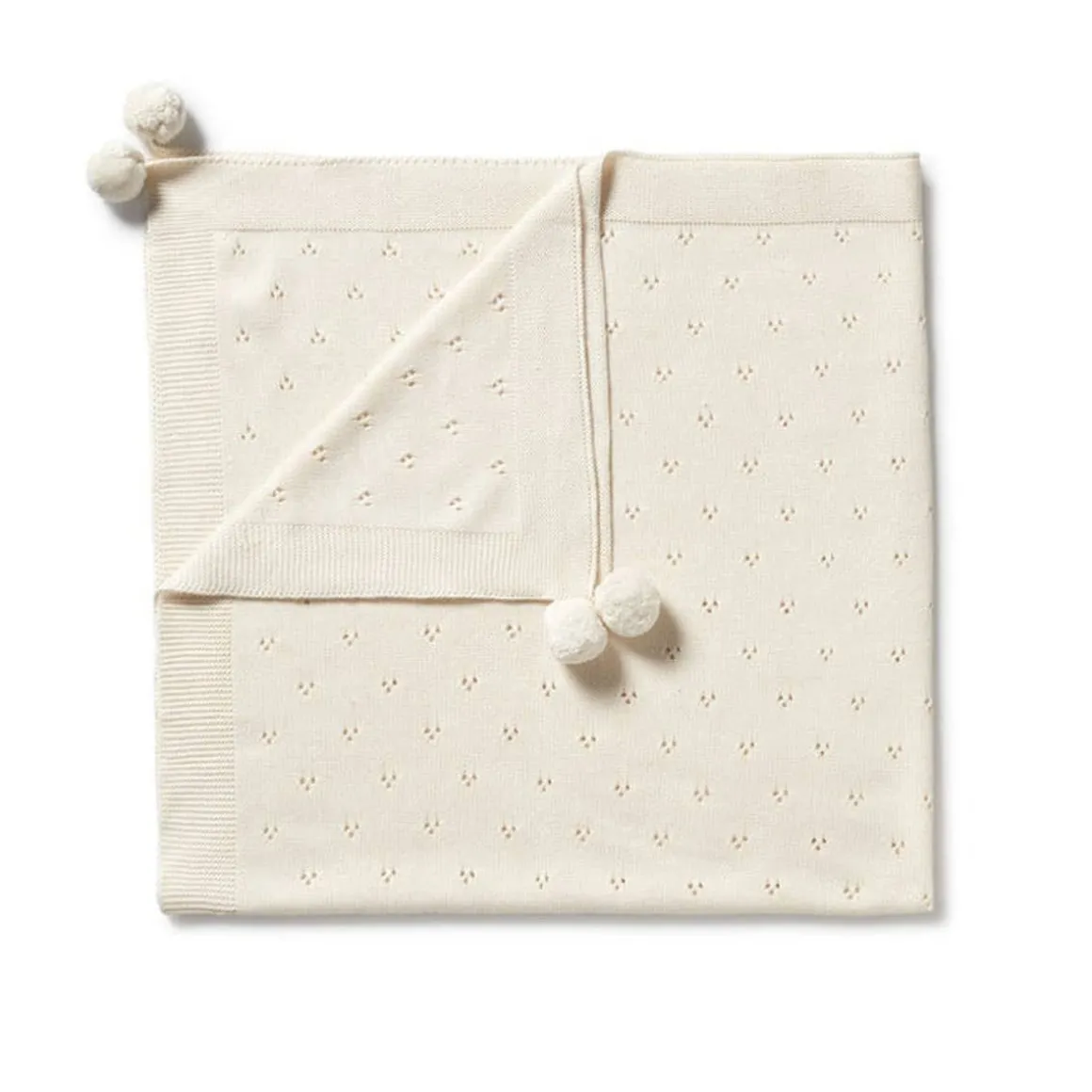 Knitted Pointelle Blanket