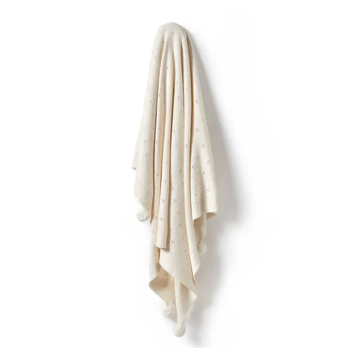 Knitted Pointelle Blanket