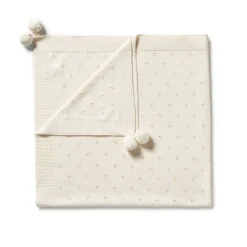 Knitted Pointelle Blanket