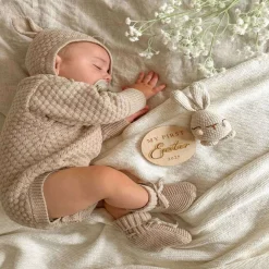 Lamb Long Sleeve Knit Romper