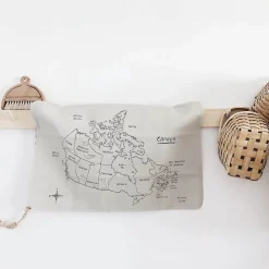 Leather Change Pad (Micro) - Canada Map