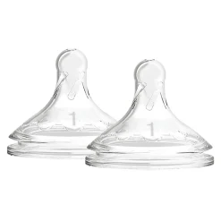 Level 1 Wide Neck Silicone Nipple (2 Pack)