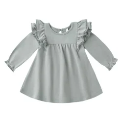 Long Sleeve Flutter Dress