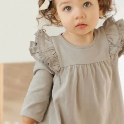 Long Sleeve Flutter Dress