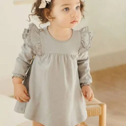 Long Sleeve Flutter Dress