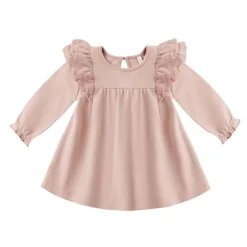 Long Sleeve Flutter Dress