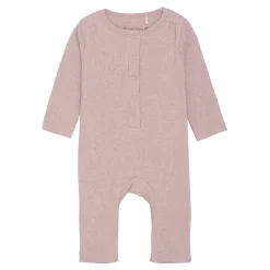 Long Sleeve Melange Rib Romper