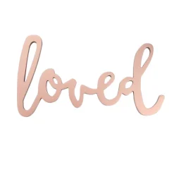 Loved Metallic Wall Decor