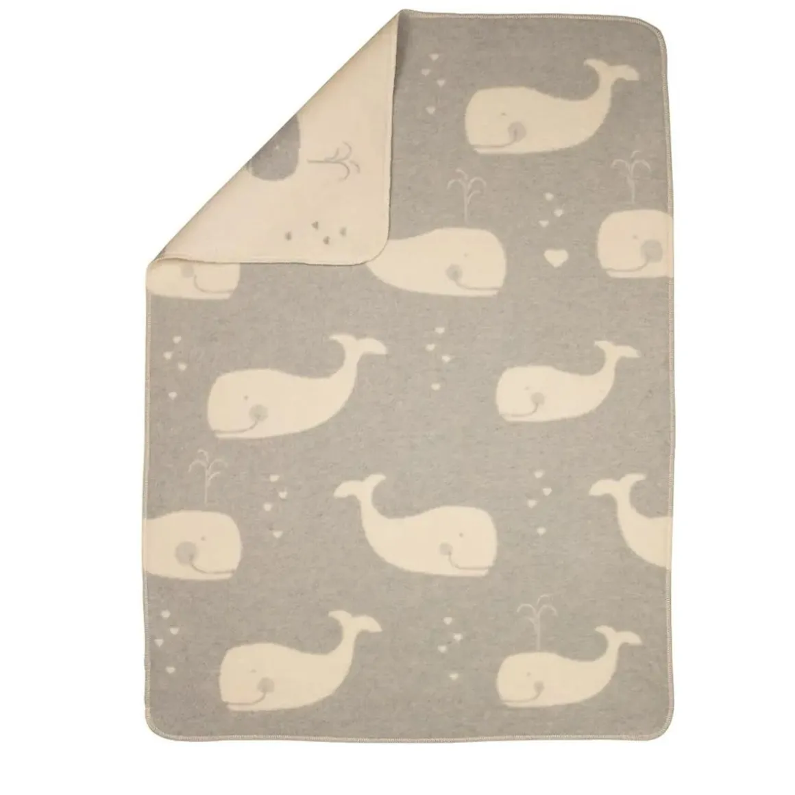 Maja Blanket - Whales All Over (75x100cm)