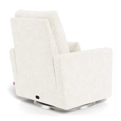 Matera Glider Motorized Recliner - Faux Sheepskin Fabric with Swivel Base