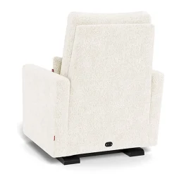 Matera Glider Motorized Recliner - Faux Sheepskin Fabric with Espresso Base