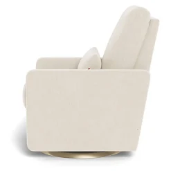 Matera Glider Swivel Recliner with Gold Base