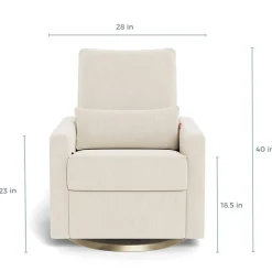 Matera Glider Swivel Recliner with Gold Base