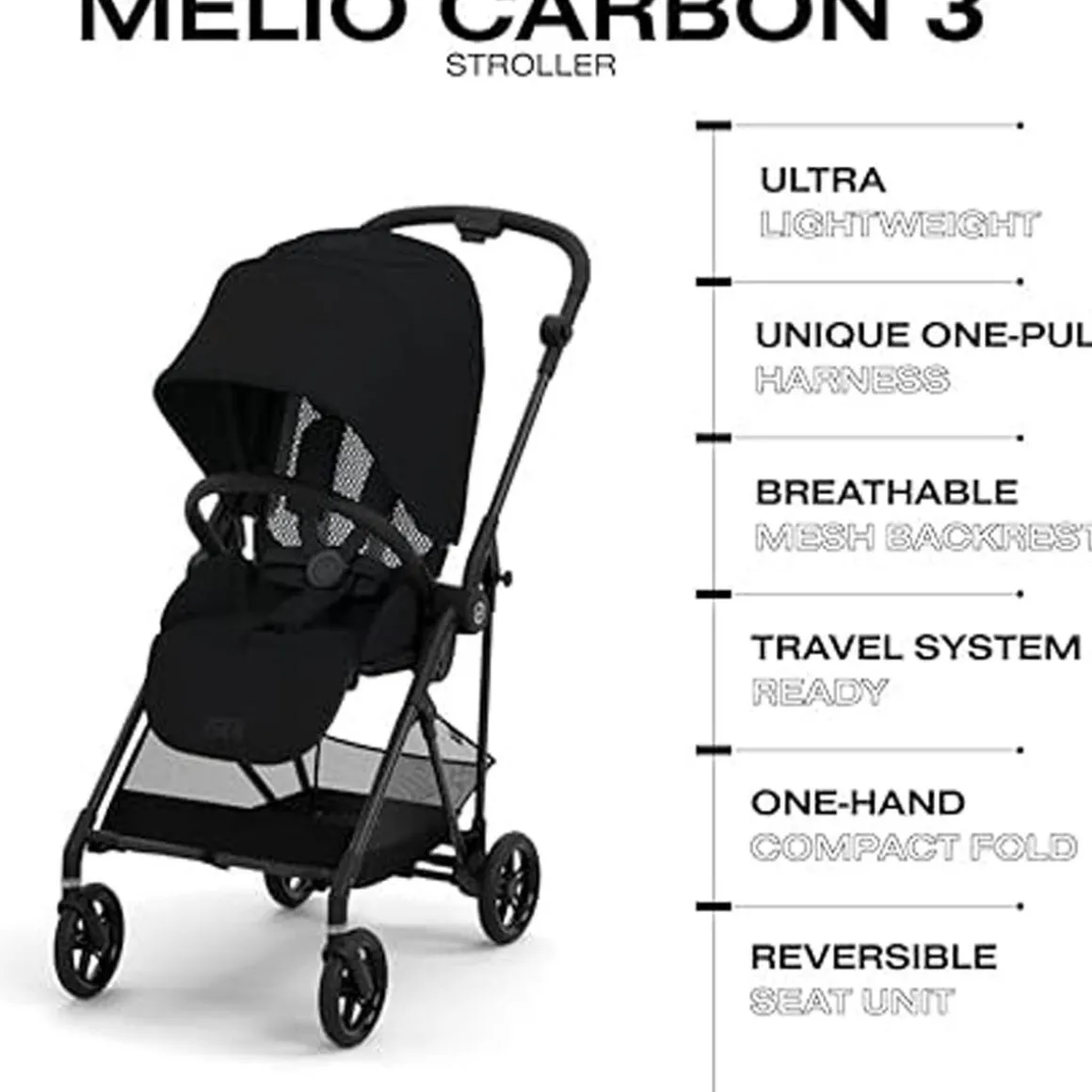 Melio Carbon 3 Ultra Lightweight Stroller