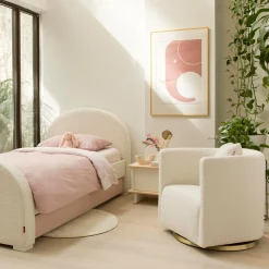 Mitchell Swivel Chair - Faux Sheepskin