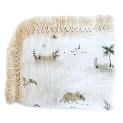 Muslin Blanket with Fringe