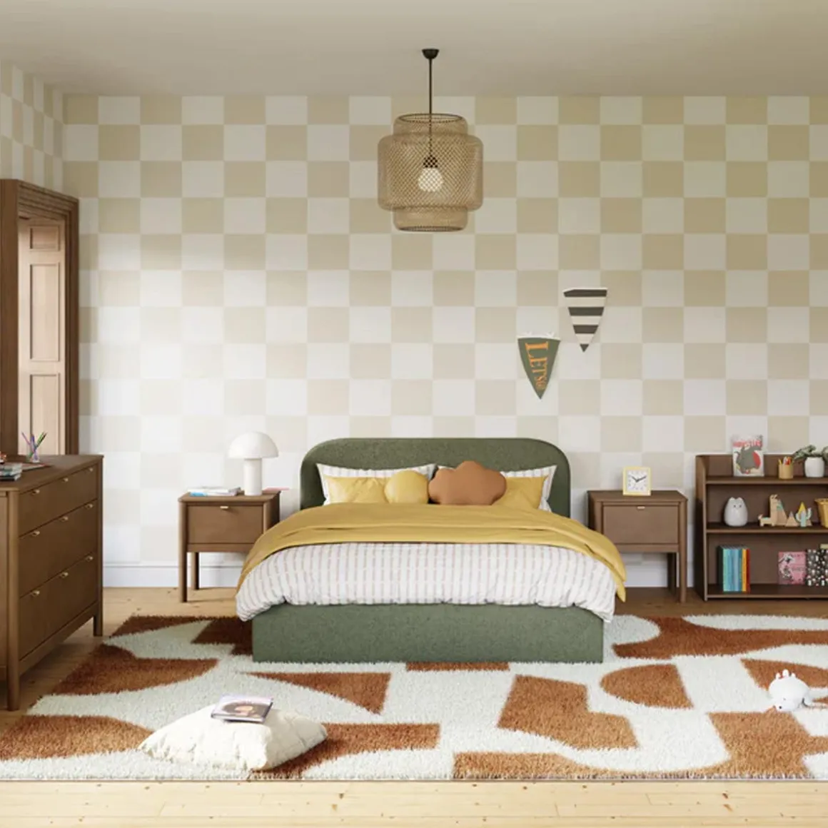 Nara Full Bed (Boucle)