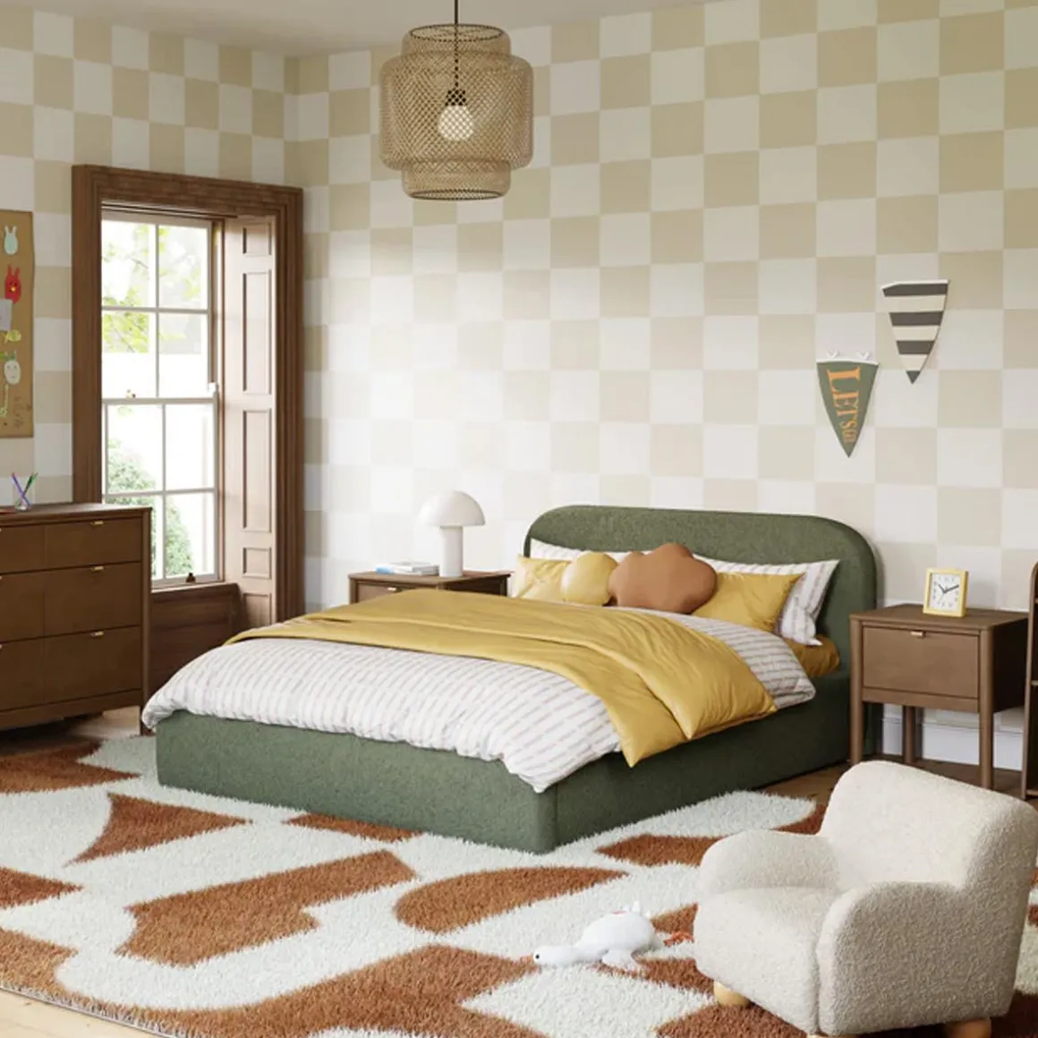 Nara Full Bed (Boucle)