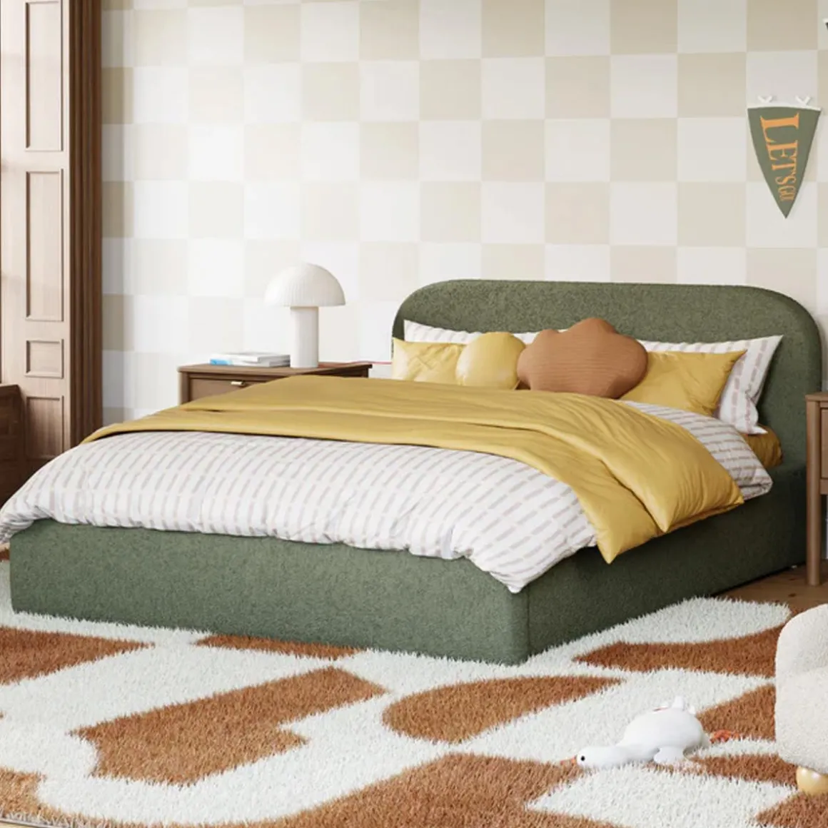 Nara Full Bed (Boucle)