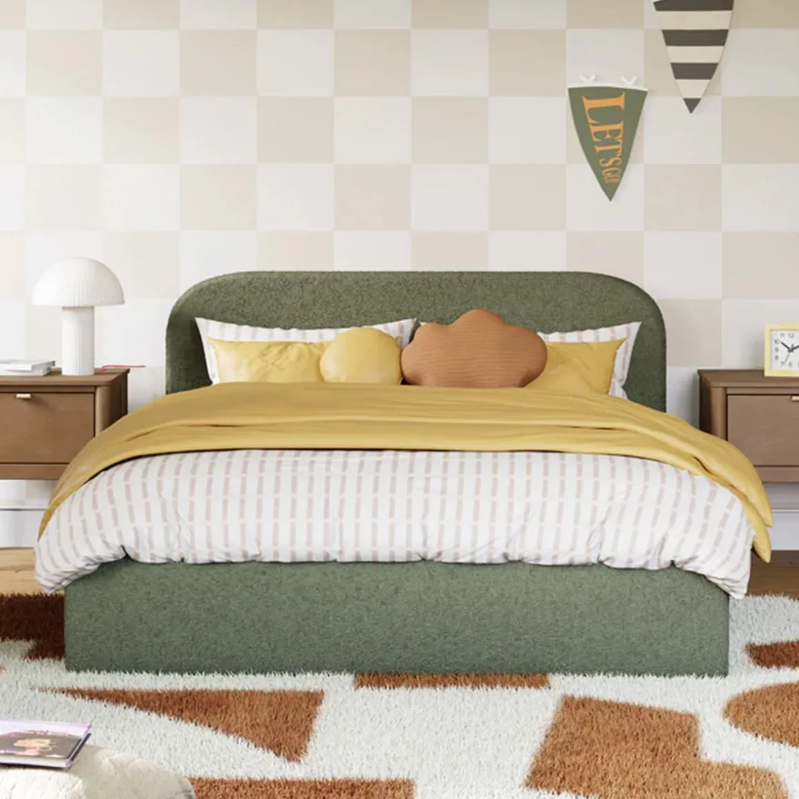 Nara Full Bed (Boucle)