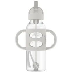 Narrow Sippy Straw Bottle with Handles (8 oz)