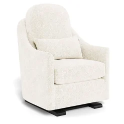 Nessa Glider - Faux Sheepskin with Espresso Base