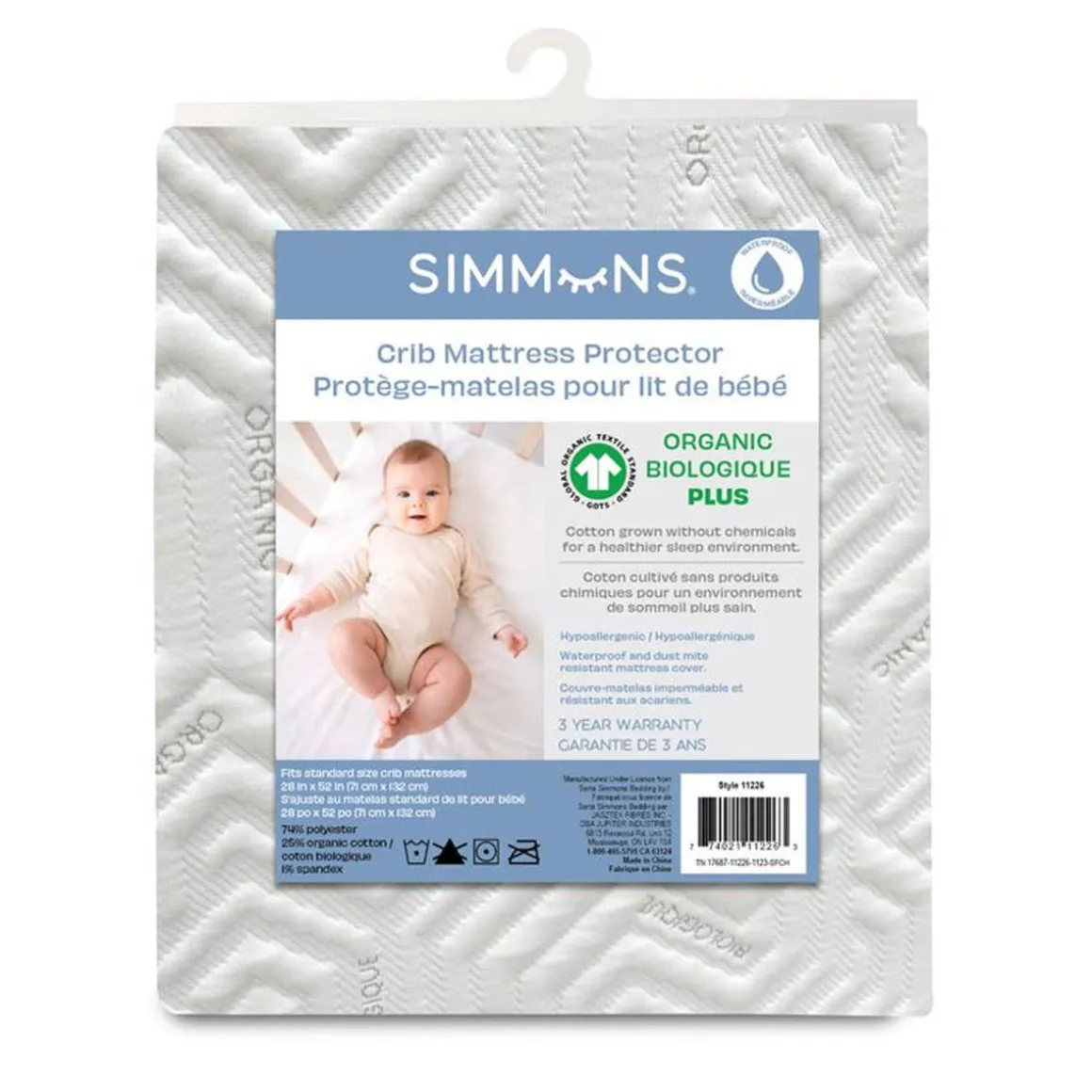 Organic Crib Waterproof Mattress Protector