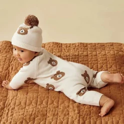 Organic Knitted Jacquard Growsuit